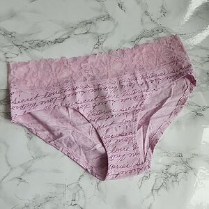 Victoria's Secret Cotton Pink Lace Waist  Hiphugger Panty